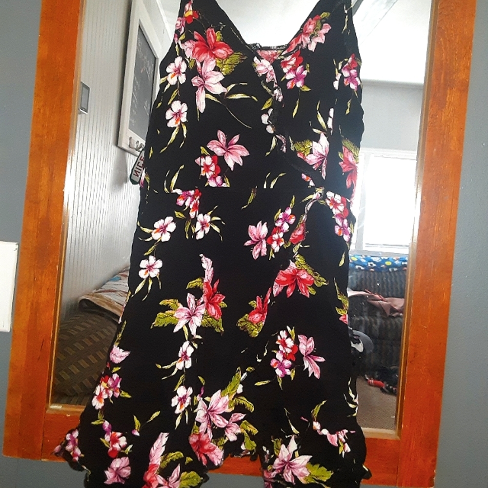 Black flower dress